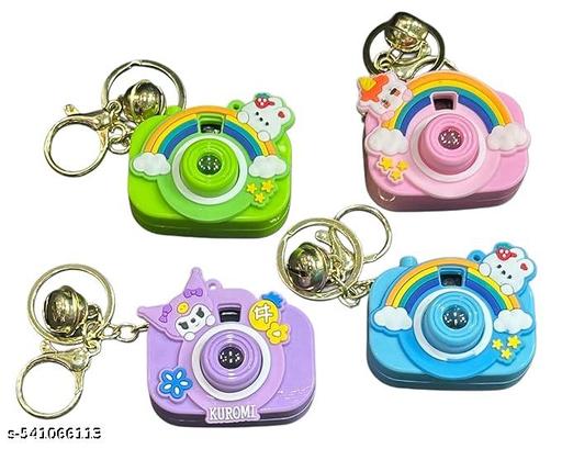 Cute Mini Camera Keychain Toy | Cartoon Camera Design with Bell & Key Ring | Kids Camera Shape Keychain for Bags, Keys & Gifts