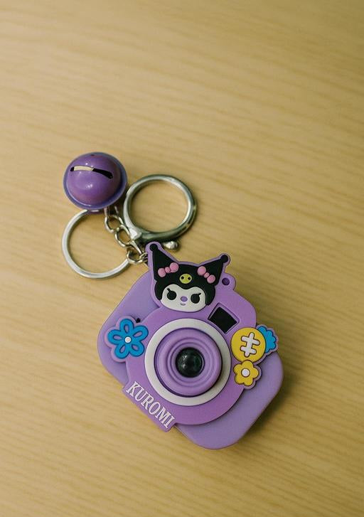 Cute Mini Camera Keychain Toy | Cartoon Camera Design with Bell & Key Ring | Kids Camera Shape Keychain for Bags, Keys & Gifts