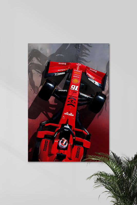 Ferrari F1 Top View Poster