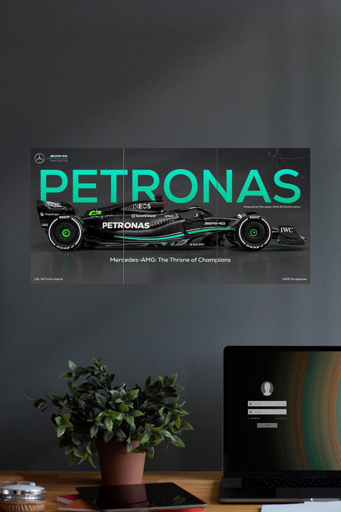Mercedes-AMG Petronas F1 Championship Panorama Poster